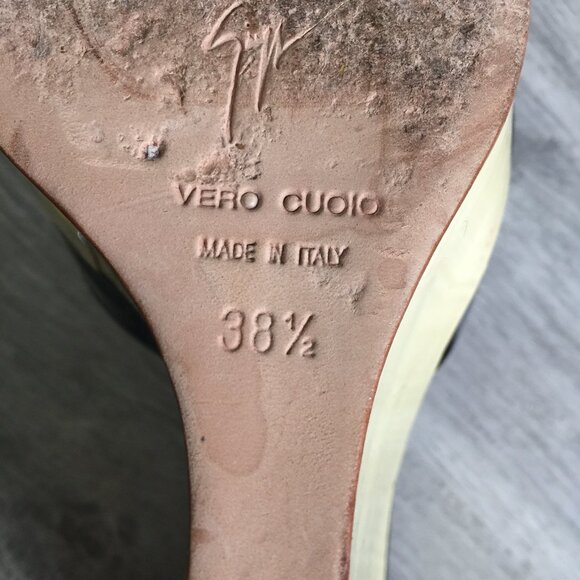 Giuseppe Zanotti Black / White Platform Wedges - Picture 7 of 8